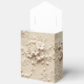 ピンクの花レースのデザイン フェイバーボックス (見開き)