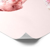 ピンクの花乗馬 |美的アートワーク ポスター (角)