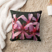 ピンクの花写真投げクッション クッション (ブランケット)