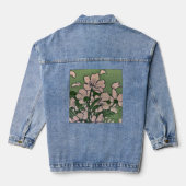 ピンクの花咲くカスケード デニムジャケット (裏面)