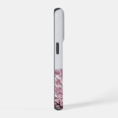 ピンクの花咲くフラワー iPhoneケース (右側面)