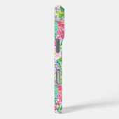 ピンクの花園モノグラム入り Case-Mate iPhoneケース (裏面 / 右)