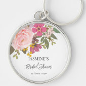 ピンクの花園 春のブライダルシャワー キーホルダー (正面)