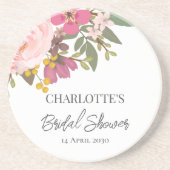 ピンクの花園 春のブライダルシャワー コースター (正面)