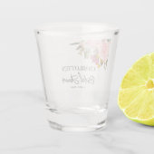 ピンクの花園 春のブライダルシャワー ショットグラス (裏面)