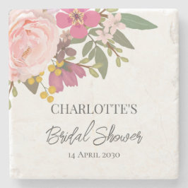 ピンクの花園 春のブライダルシャワー ストーンコースター