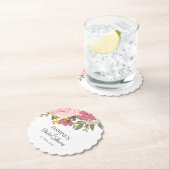 ピンクの花園 春のブライダルシャワー ペーパーコースター (インサイチュ)