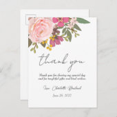 ピンクの花園 春の結婚前お祝いパーティー ポストカード (正面/裏面)