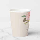 ピンクの花園 春の結婚前お茶会 紙コップ (右)