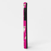 ピンクの花型女性歌手のチワワかわいい犬のiPhoneカバー Case-Mate iPhoneケース (裏面/左)