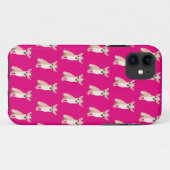ピンクの花型女性歌手のチワワかわいい犬のiPhoneカバー Case-Mate iPhoneケース (裏面(横))