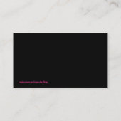 ピンクの花型女性歌手の名刺 名刺 (裏面)