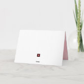 ピンクの花嫁と花婿結婚のお祝い カード (裏面)