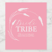 ピンクの花嫁の提案ラベル ワインラベル (シングルラベル)