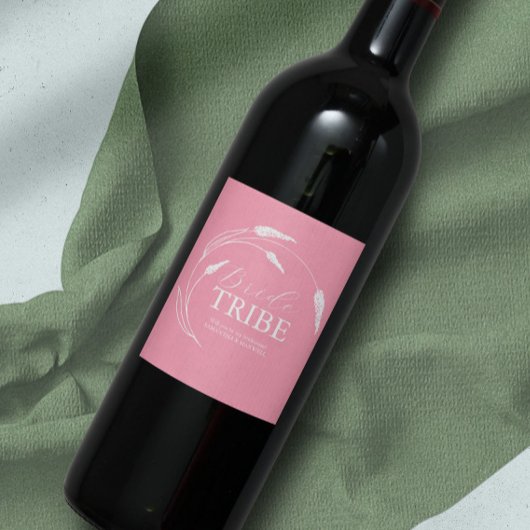 ピンクの花嫁の提案ラベル ワインラベル