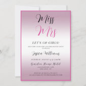 ピンクの花嫁の最後の夜 招待状 (正面)