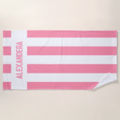 ピンクの花嫁の最後の独身パーティー用のタオル ビーチタオル (正面)