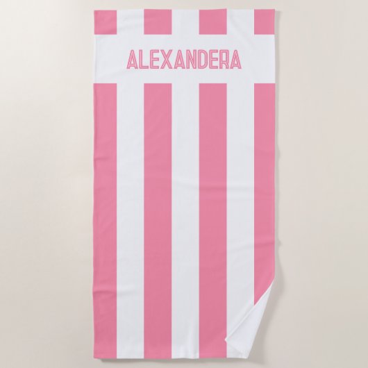 ピンクの花嫁の最後の独身パーティー用のタオル ビーチタオル (正面)