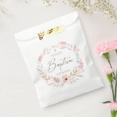 ピンクの花嫁ガール洗礼ラウンド フェイバーバッグ (封をした状態)