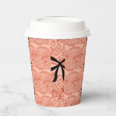 ピンクの花嫁シャワー 紙コップ (左)