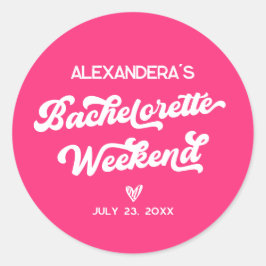 ピンクの花嫁パーティーの景品 ラウンドシール