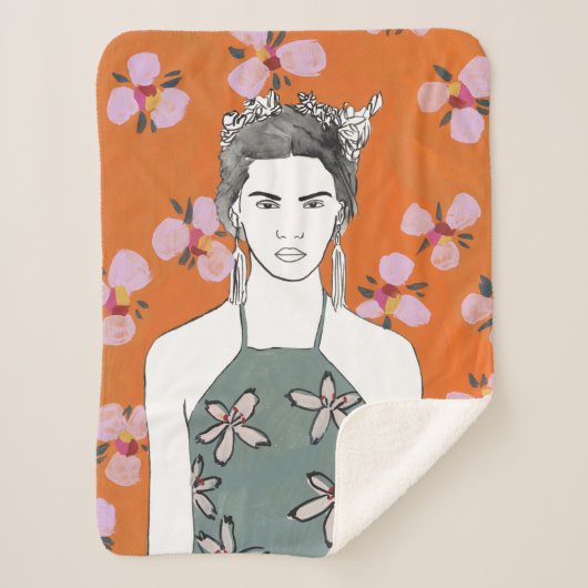 ピンクの花嫁 – オレンジ シェルパブランケット (正面)