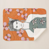 ピンクの花嫁 – オレンジ シェルパブランケット (正面(横))