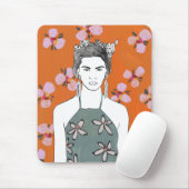 ピンクの花嫁 – オレンジ マウスパッド (マウス)