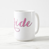 ピンクの花嫁 コーヒーマグ, 結婚式のカップ 結婚する花嫁へのプレゼント コーヒーマグカップ (正面右)
