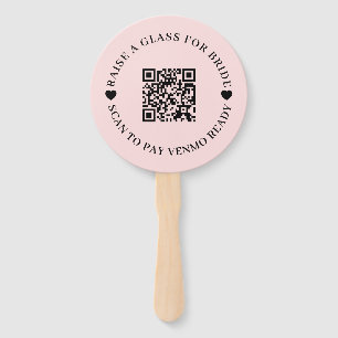 ピンクの花嫁 バチェロレッテ QR デザイン ハンドファン