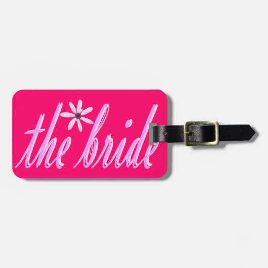 ピンクの花嫁 ラゲッジタグ (正面横)