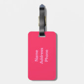 ピンクの花嫁 ラゲッジタグ (裏面縦)