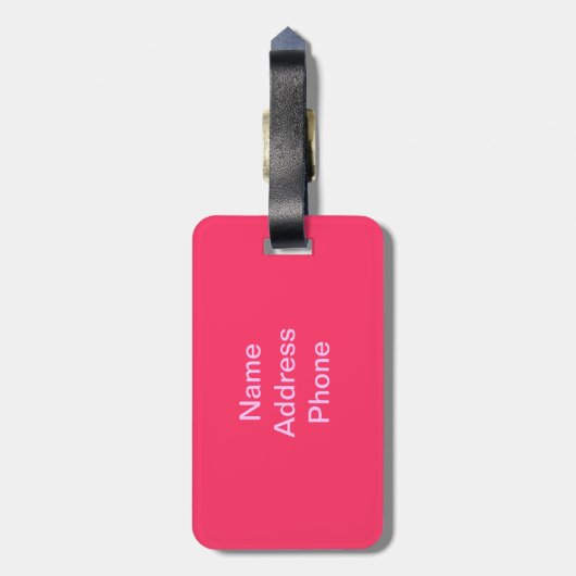 ピンクの花嫁 ラゲッジタグ (裏面縦)