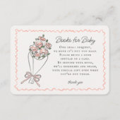 ピンクの花市場フローラブックベビーインサート エンクロージャーカード (正面)