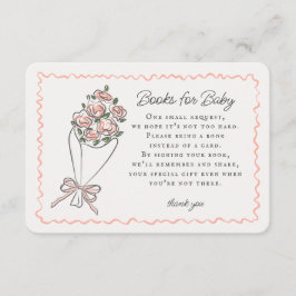 ピンクの花市場フローラブックベビーインサート エンクロージャーカード