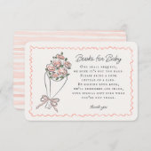 ピンクの花市場フローラブックベビーインサート エンクロージャーカード (正面/裏面)