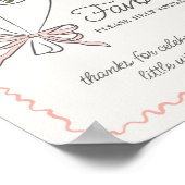 ピンクの花市場新鮮なフローラ好意サイン ポスター (角)