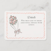 ピンクの花市場新鮮なフローラ詳細インサート エンクロージャーカード (正面)