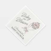 ピンクの花市場新鮮なフローラ赤ちゃんシャワー スタンダードランチョンナプキン (角)
