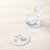 ピンクの花市場新鮮なフローラ赤ちゃんシャワー ペーパーコースター (インサイチュ)