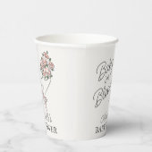 ピンクの花市場新鮮なフローラ赤ちゃんシャワー 紙コップ (右)