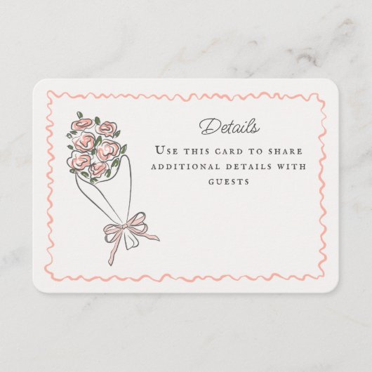 ピンクの花市場 フレッシュな花のディテールが織りなす優雅なデザイン エンクロージャーカード (正面)