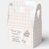 ピンクの花市場 フレッシュ フローラル ブライダル シャワー フェイバーボックス (見開き)