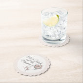 ピンクの花市場 フレッシュ フローラル ブライダル シャワー ペーパーコースター (インサイチュ)