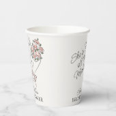 ピンクの花市場 フレッシュ フローラル ブライダル シャワー 紙コップ (左)