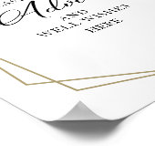 ピンクの花幾何学的アドバイスとウェルウィッシュのサイン ポスター (角)