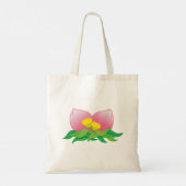 ピンクの花弁と黄色い花 トートバッグ (裏面)