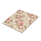 ピンクの花弁のバラのエレガンス タイル (側面)
