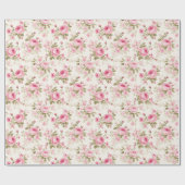 ピンクの花弁の輝き ラッピングペーパー (フラット)