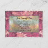 ピンクの花弁エレガントな3.5" x 2.5" 名刺 (裏面)